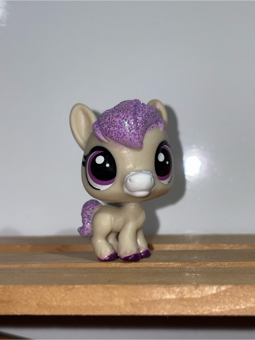 Mini LPS Purple Glitter Donkey Horse #270